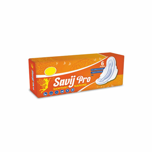 Savij Pro Sanitary Napkins 6 Pads - Color: White