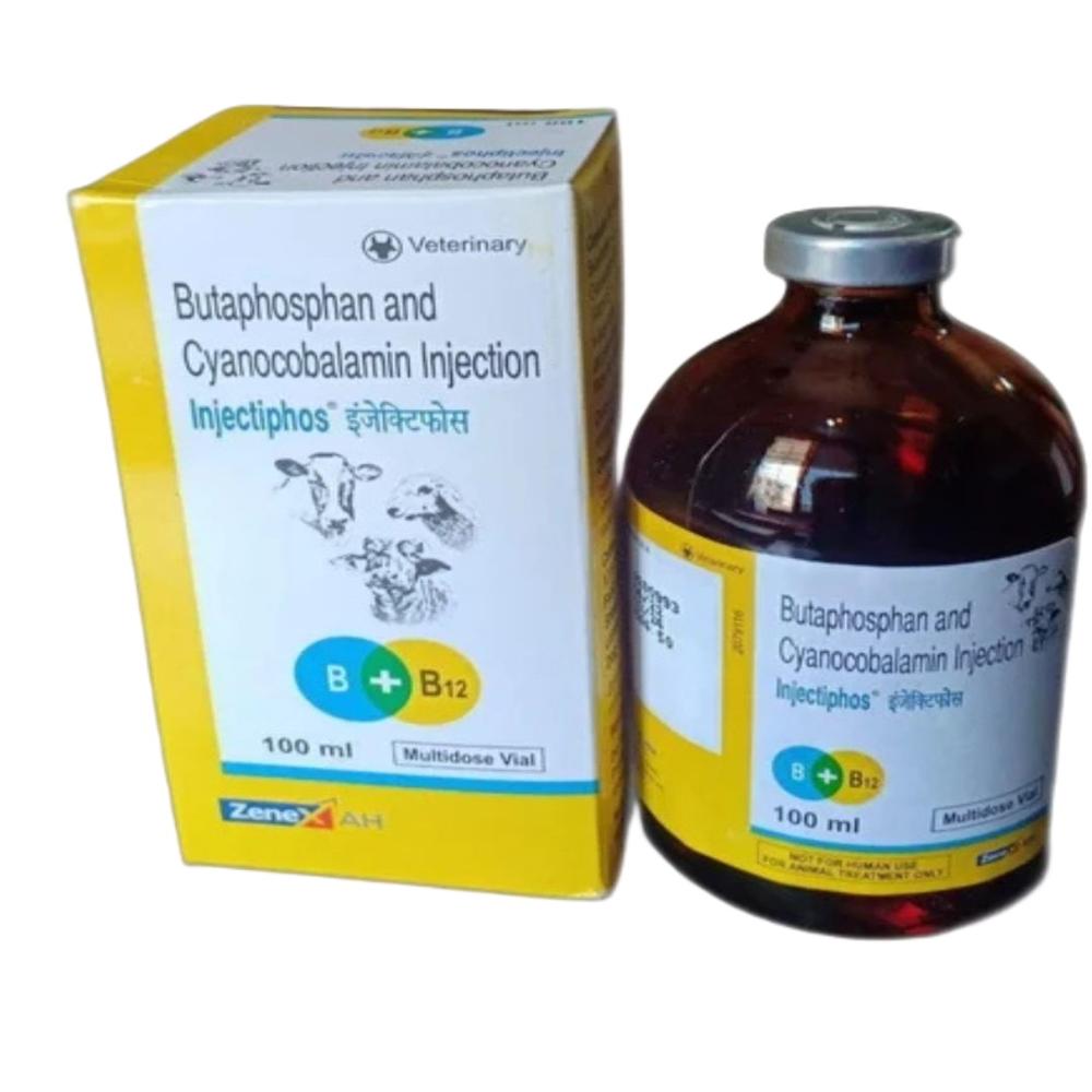 Injectiphos Butaphosphan and Cyanocobalamin 100ml Injection