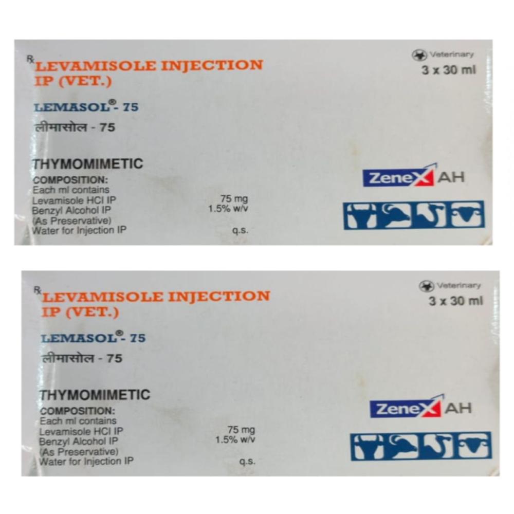 LEMASOL-75 Levamisole 30ml Injection 