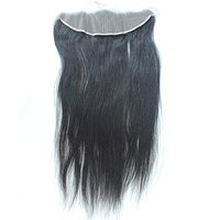 Full Lace Frontals Human Hair Pieces 16 Inch 13X4 Ear To Ear Transparent Lace Frontal Closure