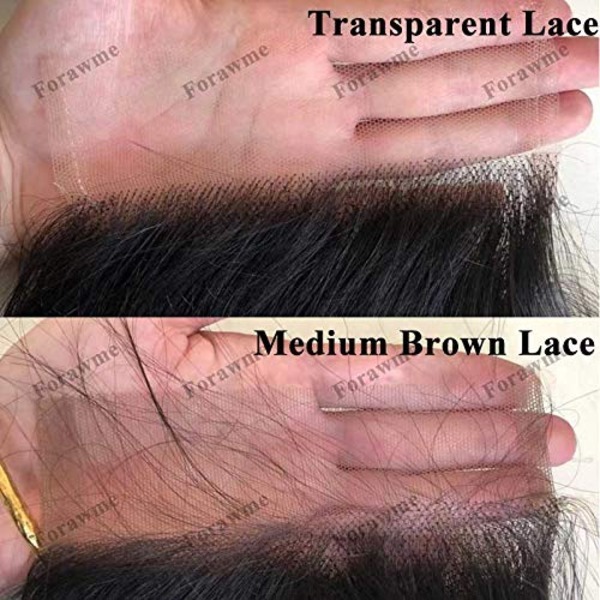 Full Lace Frontals Human Hair Pieces 16 Inch 13X4 Ear To Ear Transparent Lace Frontal Closure