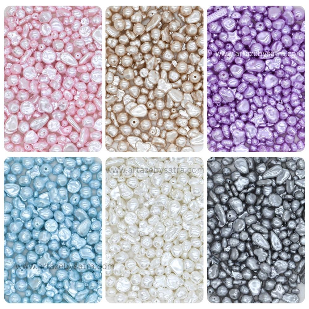Exclusive Mix Glossy Irregular Uncut Beads | Qty : Approx 370pcs
