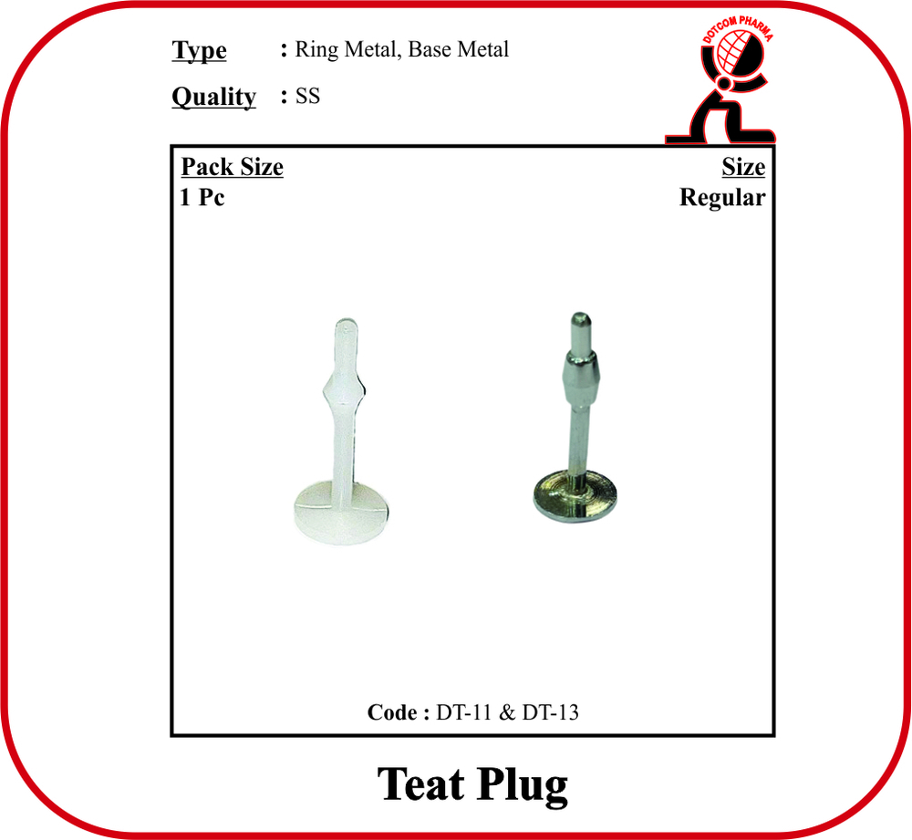 Teat Plug Ring Base - Application: Clinical Purpose