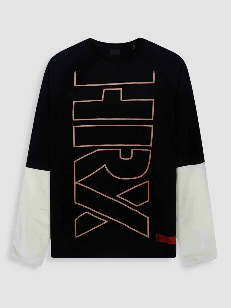 Mens Long Sleeve Printed T-Shirt