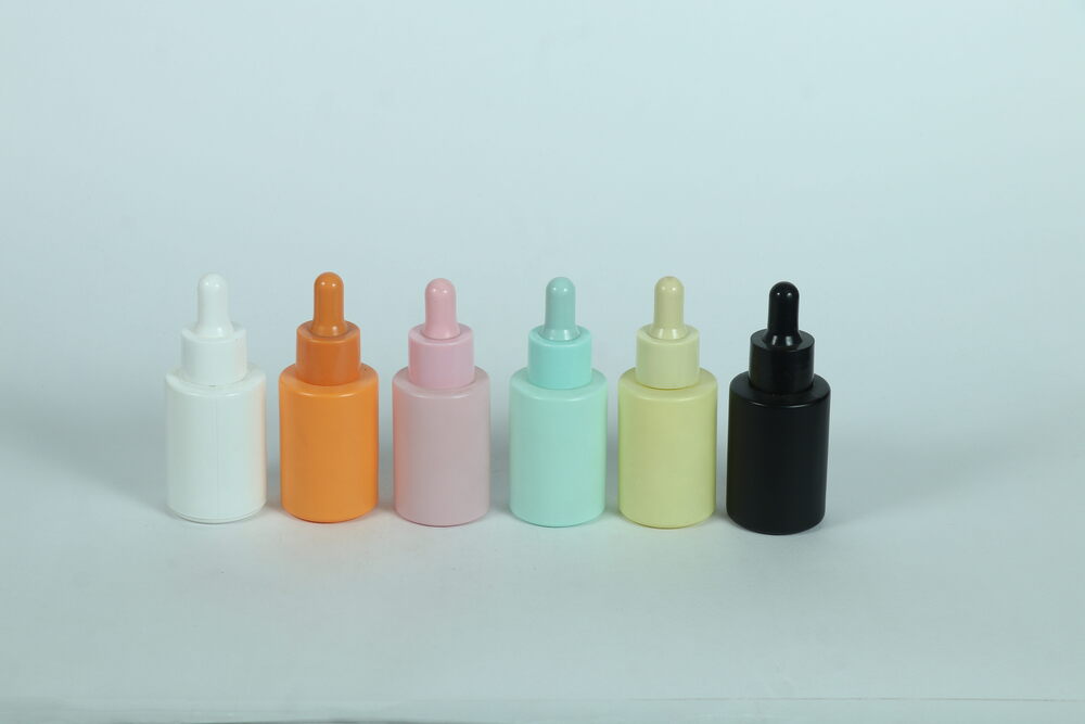 30ML COLOR COATED FLAT SHOULDER GLASS BOTTLE