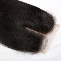 4x4 Lace Closure Straight Human Hair Middles Part 100% Unprocessed Brazilian Virgin Hair Closure 16