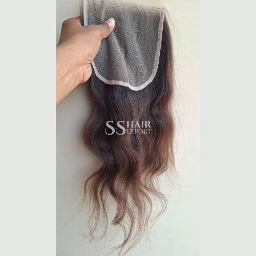 Brown 5x5 Closure Sew in Side Part Free Part | HD Lace Indian Virgin Human hair