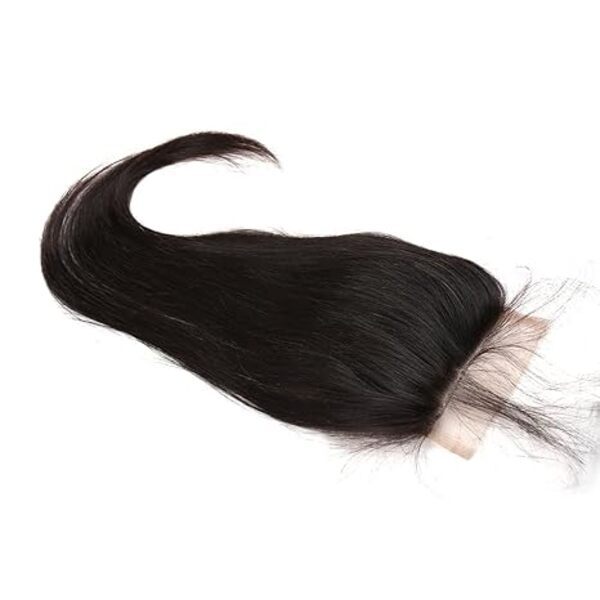 Lace Closure Straight Human Hair Free Part 100% Unprocessed Brazilian Virgin Hair Closure with Baby Hair  Color 16