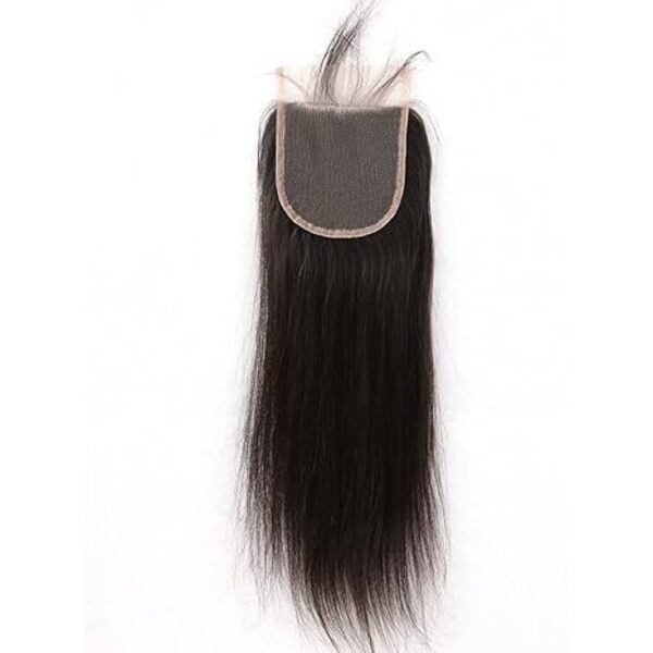 Lace Closure Straight Human Hair Free Part 100% Unprocessed Brazilian Virgin Hair Closure with Baby Hair  Color 16