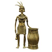 Traditional Dhokra Art Sculpture - Color: Golden
