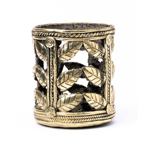 Dhokha Art Handicraft Brass Pen Holder - Design: Attractive