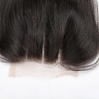 Lace Closure 3 Part Straight Brazilian Virgin Human Hair Closure 4x4 Natural Black Hair Color