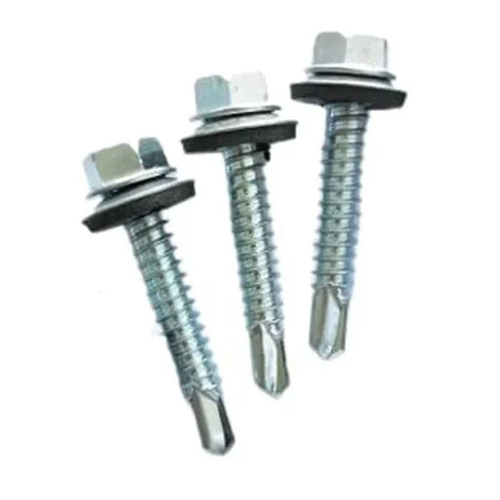 Hex Head Self Drilling Screw - Color: Silver