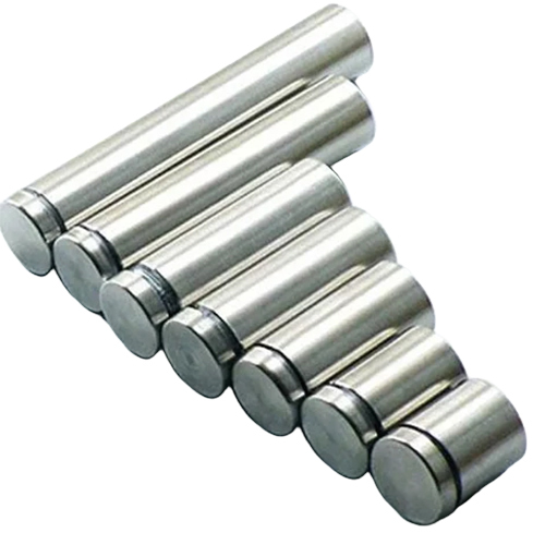 Stainless Steel Glass Studs - Color: Silver