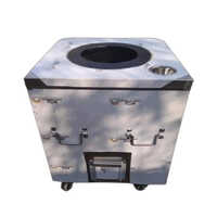 24x24x34 Ss Square Charcoal Tandoor For Restaurant - Features: Reliable To Use