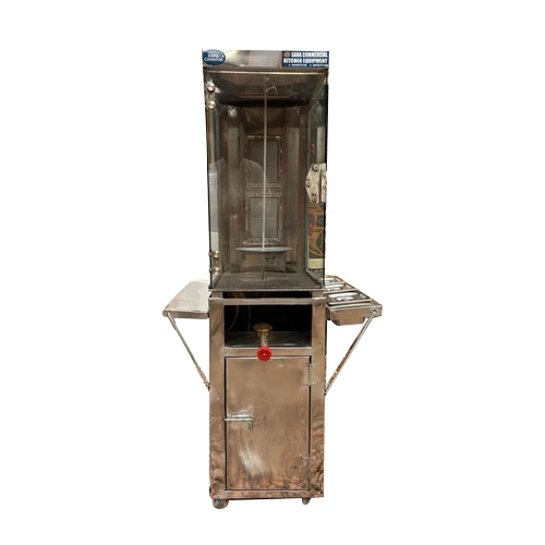 Stainless Steel Counter Type Shawarma Machine With Front Toughen Glass With Gn Pan - Features: Durable