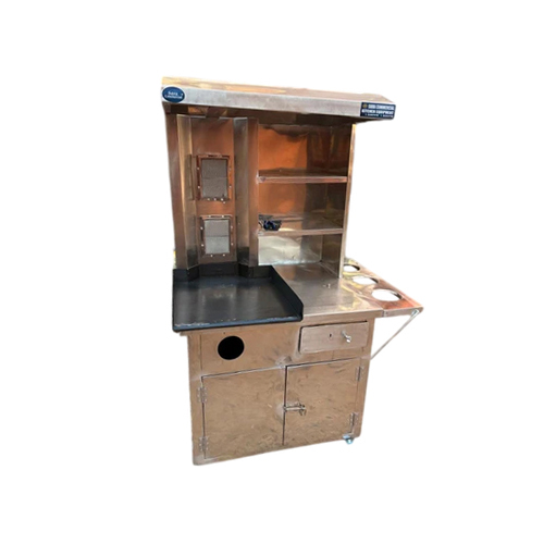 Stainless Steel Cabinet Model Shawarma Machine With 2 Imported Burner