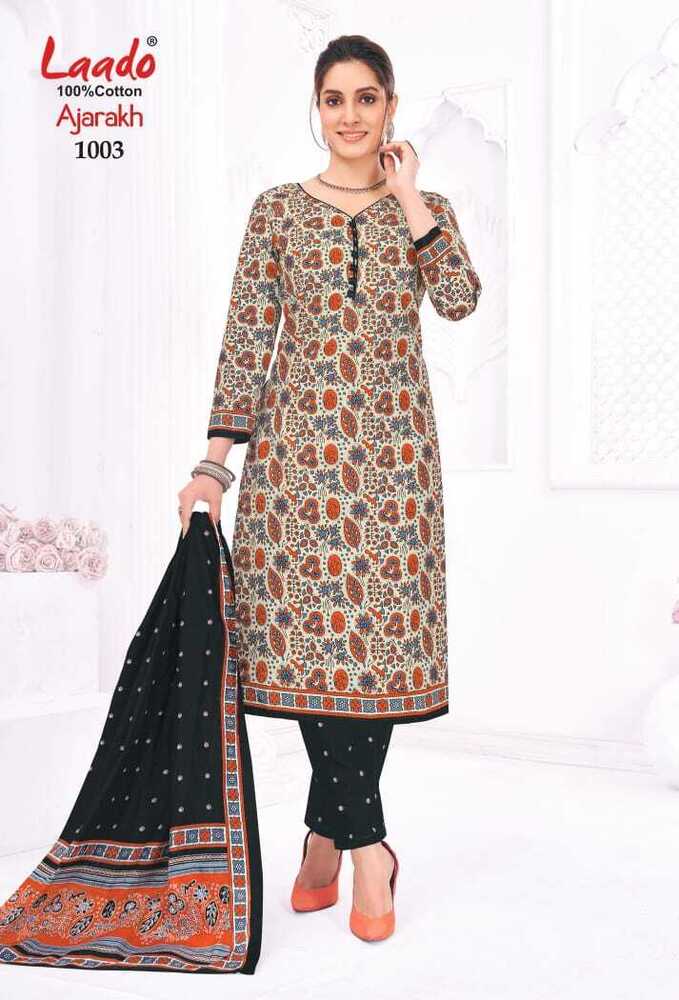Laado Ajarakh Vol-01  Dress Material
