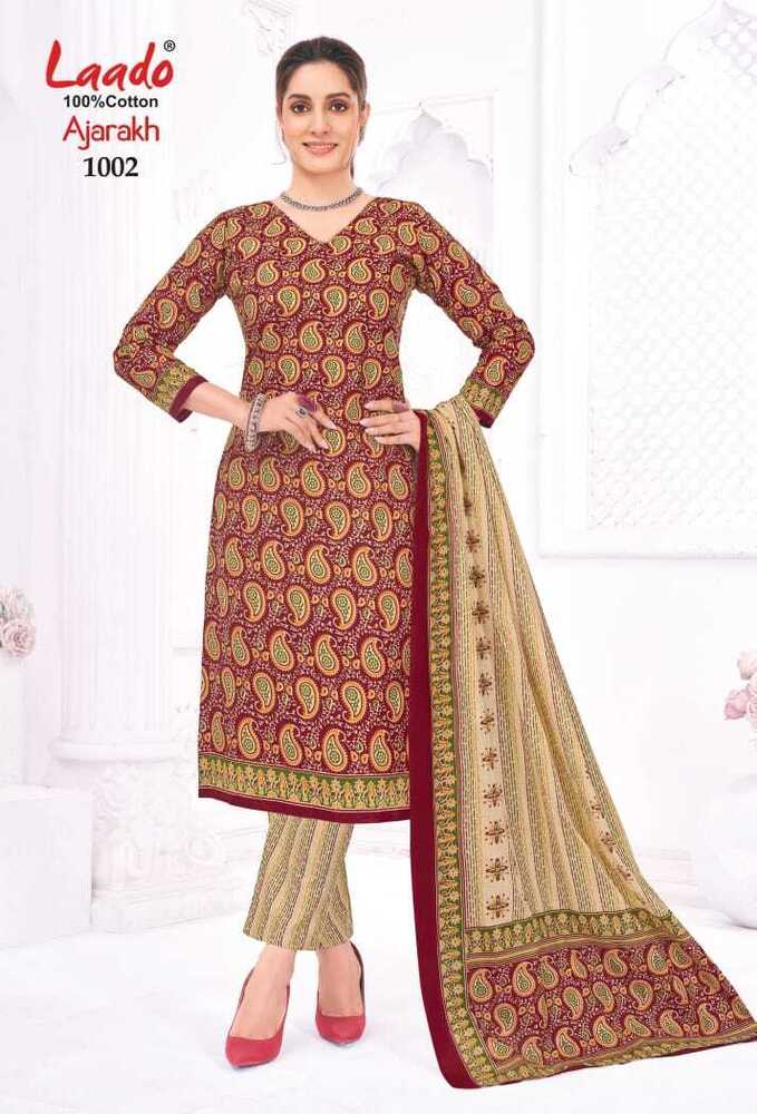 Laado Ajarakh Vol-01  Dress Material