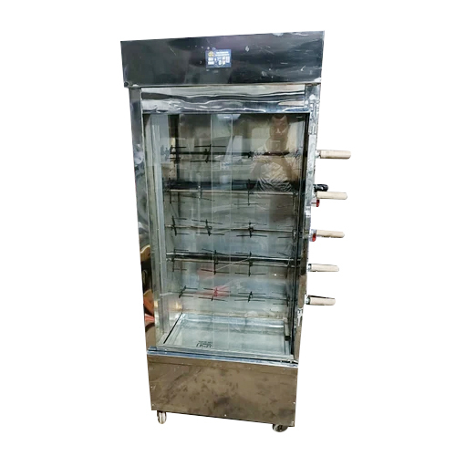 Stainless Steel 5 Rod Chicken Grill Machine For Chicken Roasting For Barbecue Shops - Features: Stable Operation