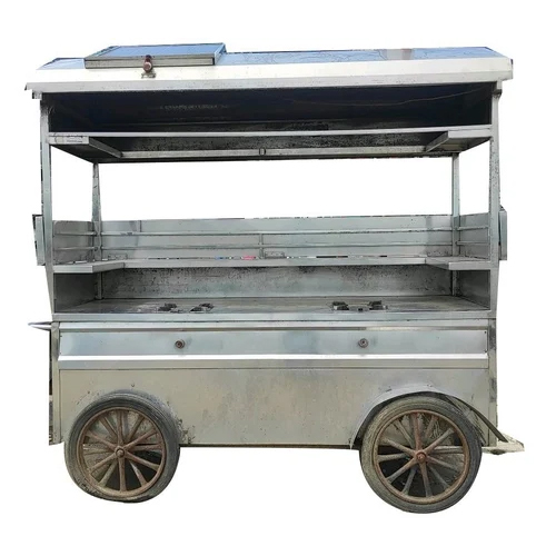 300 Kg Stainless Steel Food Cart - Color: Silver