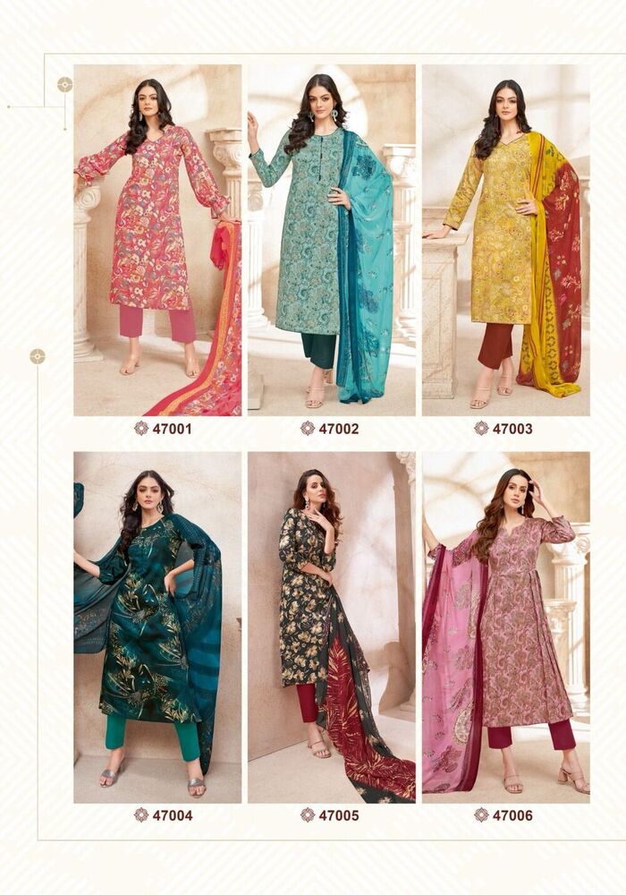 SuryaJyoti Naishaa Vol-47  Dress Material