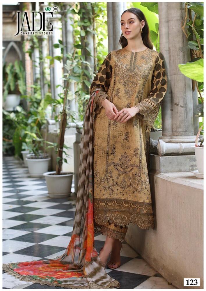 Jade Chevron Vol-13 Karachi Dress Material