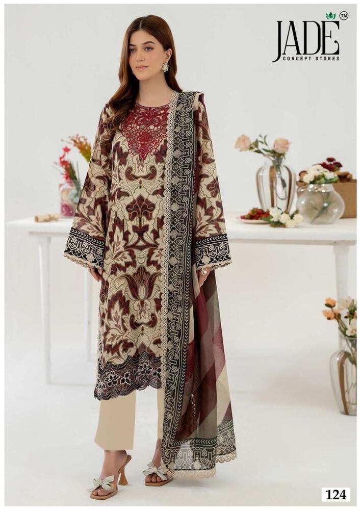 Jade Chevron Vol-13 Karachi Dress Material