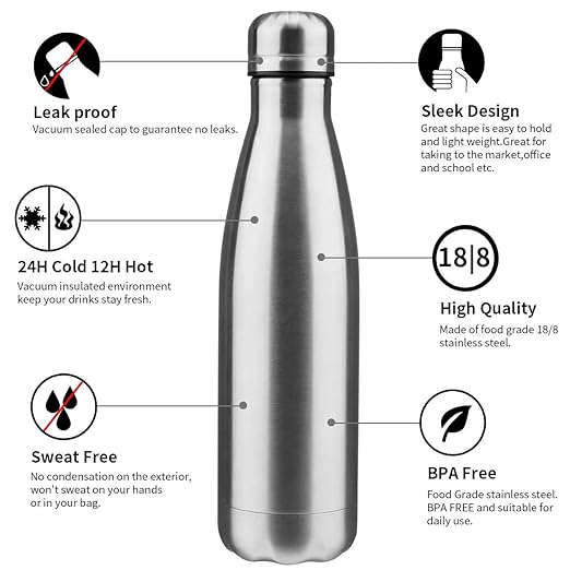 Cola Shape Water Bottle - Color: Silver
