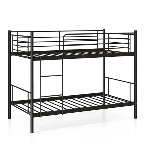 Rectangular Metal Bunk Bed - Color: Black