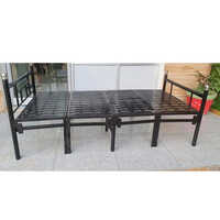 Black Mild Steel Folding Bed