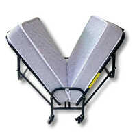 Single Mild Steel Rollaway Folding Bed - Color: Black
