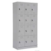 12 Door Staff Locker Delivery Free Pan India - Color: Grey