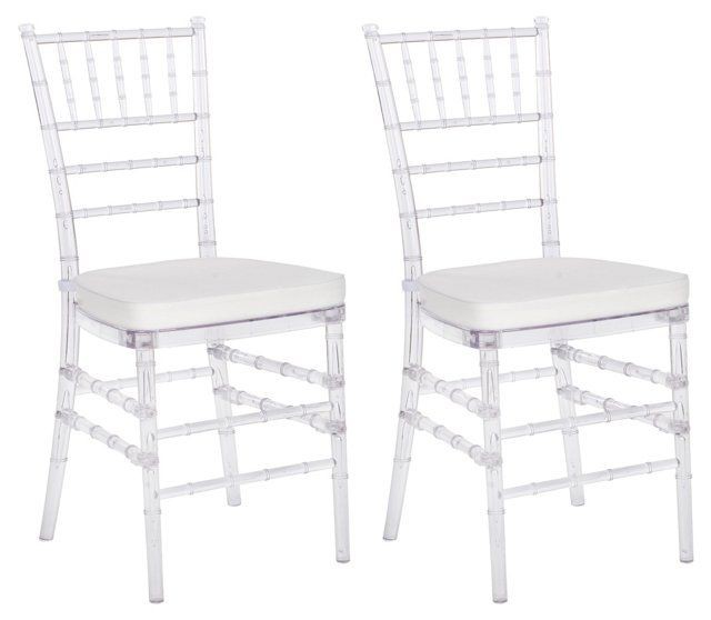 Transparent Acrylic Cafe Chair - Color: White