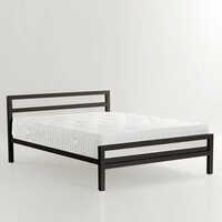 Metal Single Bed With Storage - Color: Black