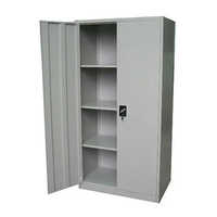 Mild Steel Office Almirah - Color: Gray