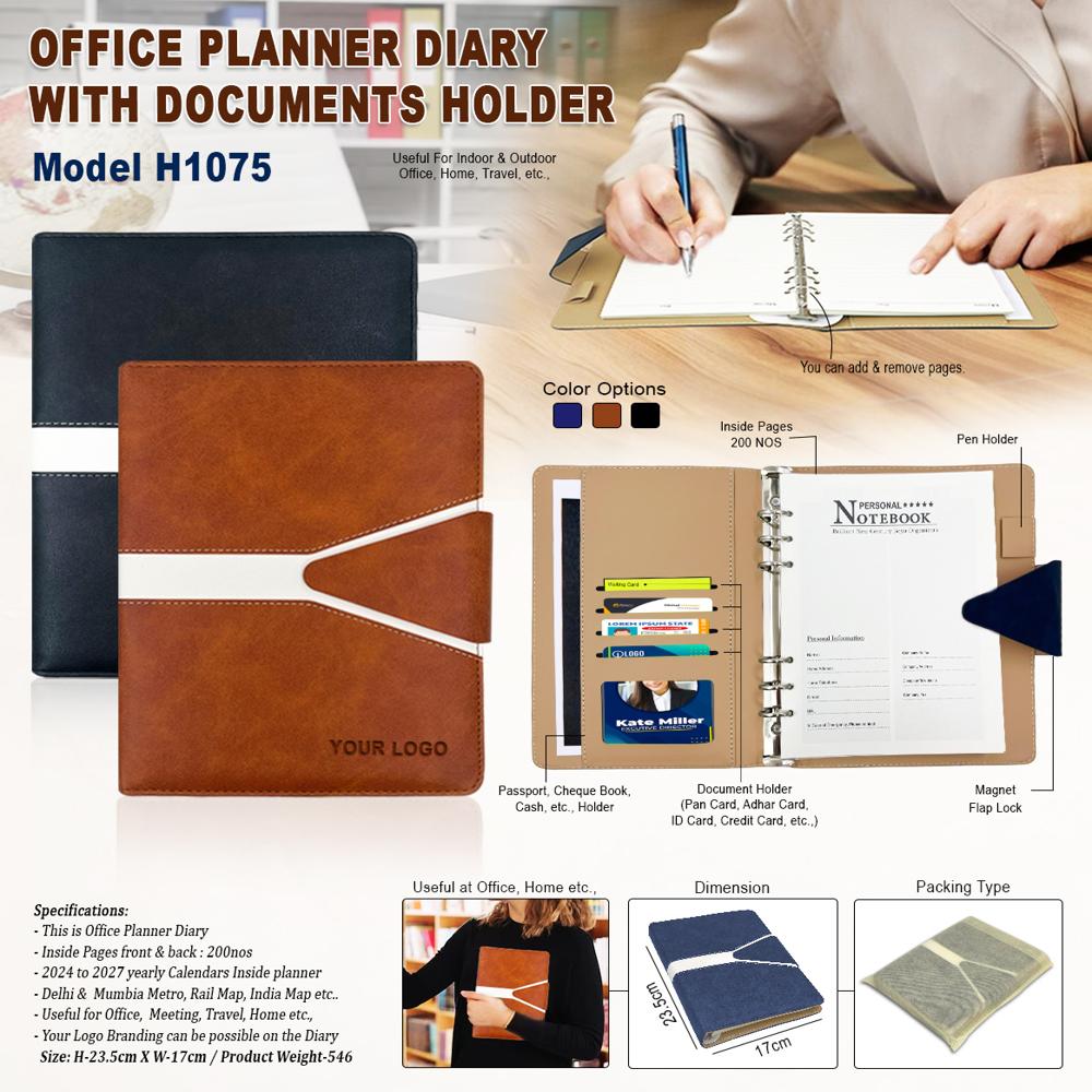 Office Planner Diary with Documents holder