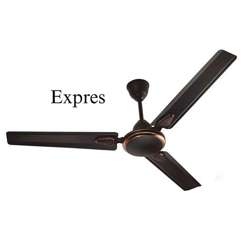 Expres Aluminium Winding Ceiling Fan - Color: Black