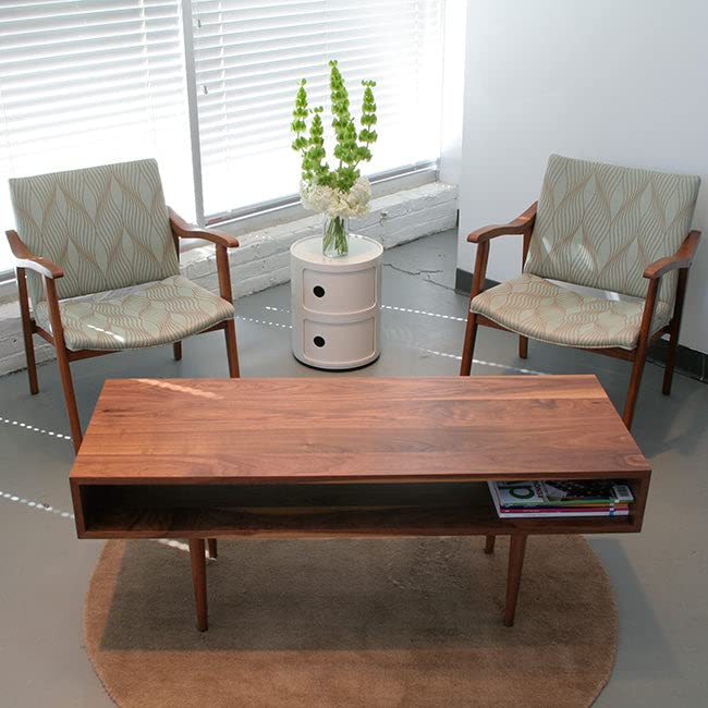 Wooden Rectangle Sofa Center Table For Living Room | Rectangular Coffee Centre Table Shelf Storage | Natural Finish - Feature: Eco-Friendly