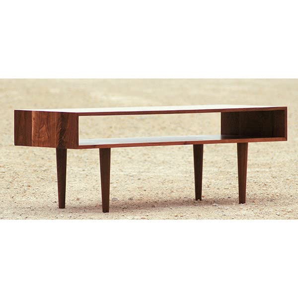Wooden Rectangle Sofa Center Table For Living Room | Rectangular Coffee Centre Table Shelf Storage | Natural Finish - Feature: Eco-friendly