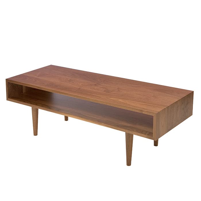 Wooden Rectangle Sofa Center Table For Living Room | Rectangular Coffee Centre Table Shelf Storage | Natural Finish - Feature: Eco-friendly