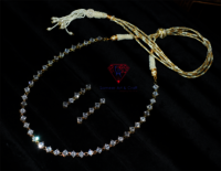 Cubic Zirconia Brass With Gold Plated Swarovski Jewelry Necklace Set