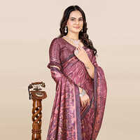 KKSPP-ET-1498-WineCotton Hand Block Printed Saree