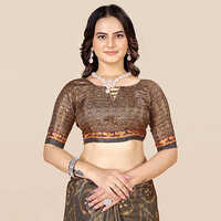 KKSPP-ET-1498-Coffee Brown Cotton Hand Block Printed Saree