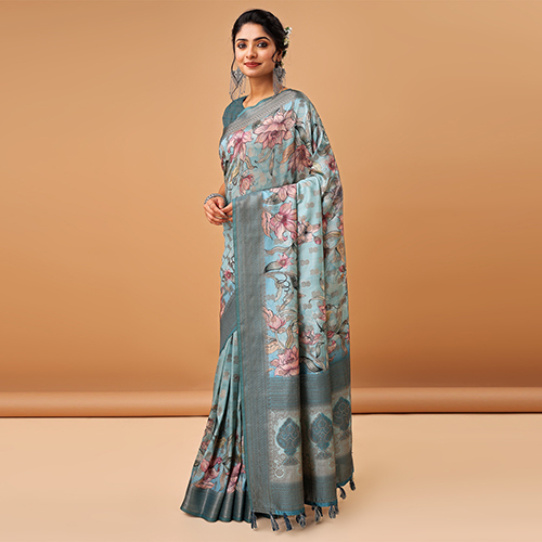 Dsbrp-A-184-Et--2204 Designer Ethnic Wear Printed Saree - Color: Multicolor