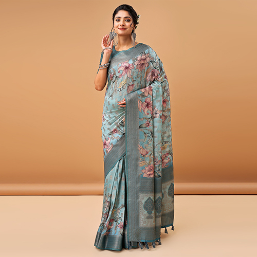 Dsbrp-a-184-et--2204 Designer Ethnic Wear Printed Saree - Color: Multicolor