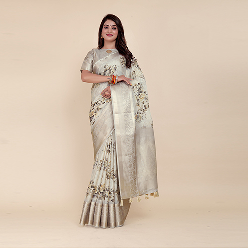 Pcsjrp-Et-1707 Bhagalpuri Printed Saree - Color: Multicolor