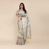 Bhagalpuri Printed Saree - Color: Cream