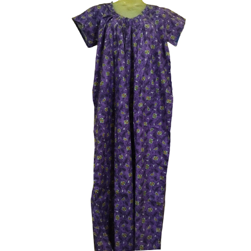 Cotton Round Neck Nighty - Feature: Washable