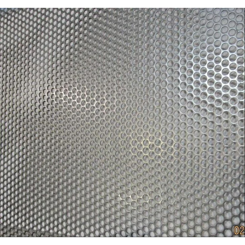 Stainless Steel 304 Perforated Sheet - Color: Silver